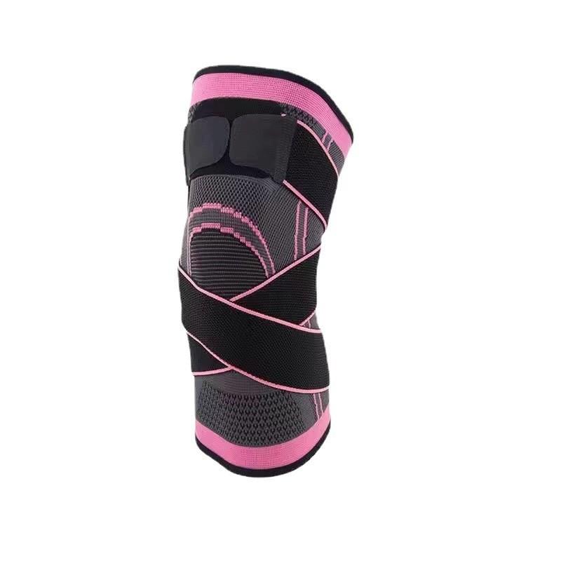 Sports Knitted Basketball Knee Pads and Leggings for Outdoor Cycling with Elastic Breathable Straps and Non Slip