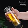 Fuguang Double Wall Glass Water Bottle with Lid