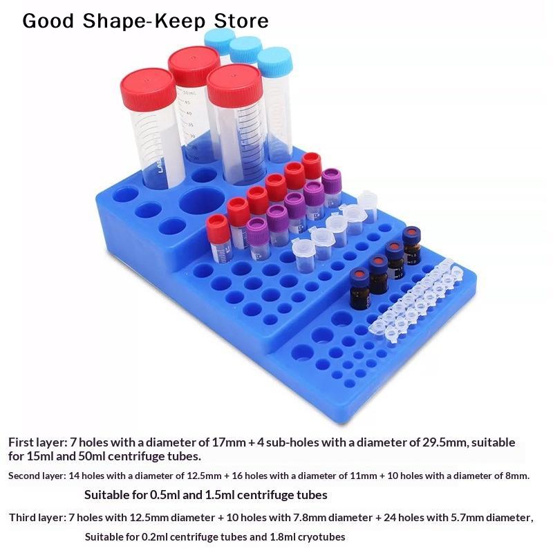 Sturdy Lab Tube Rack Fits 0.2–50ml Centrifuge Tubes Multipurpose Sample Holder for Scientific and Educational Settings