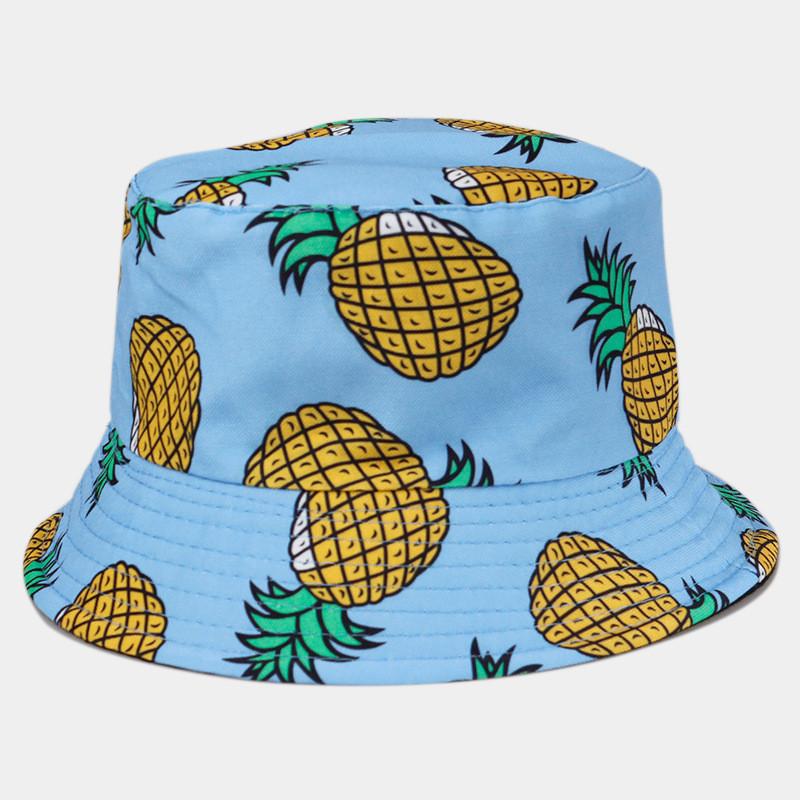 Pineapple Fisherman Hat For Summer Beach Sun Protection Breathable Neck Guard For Men Women