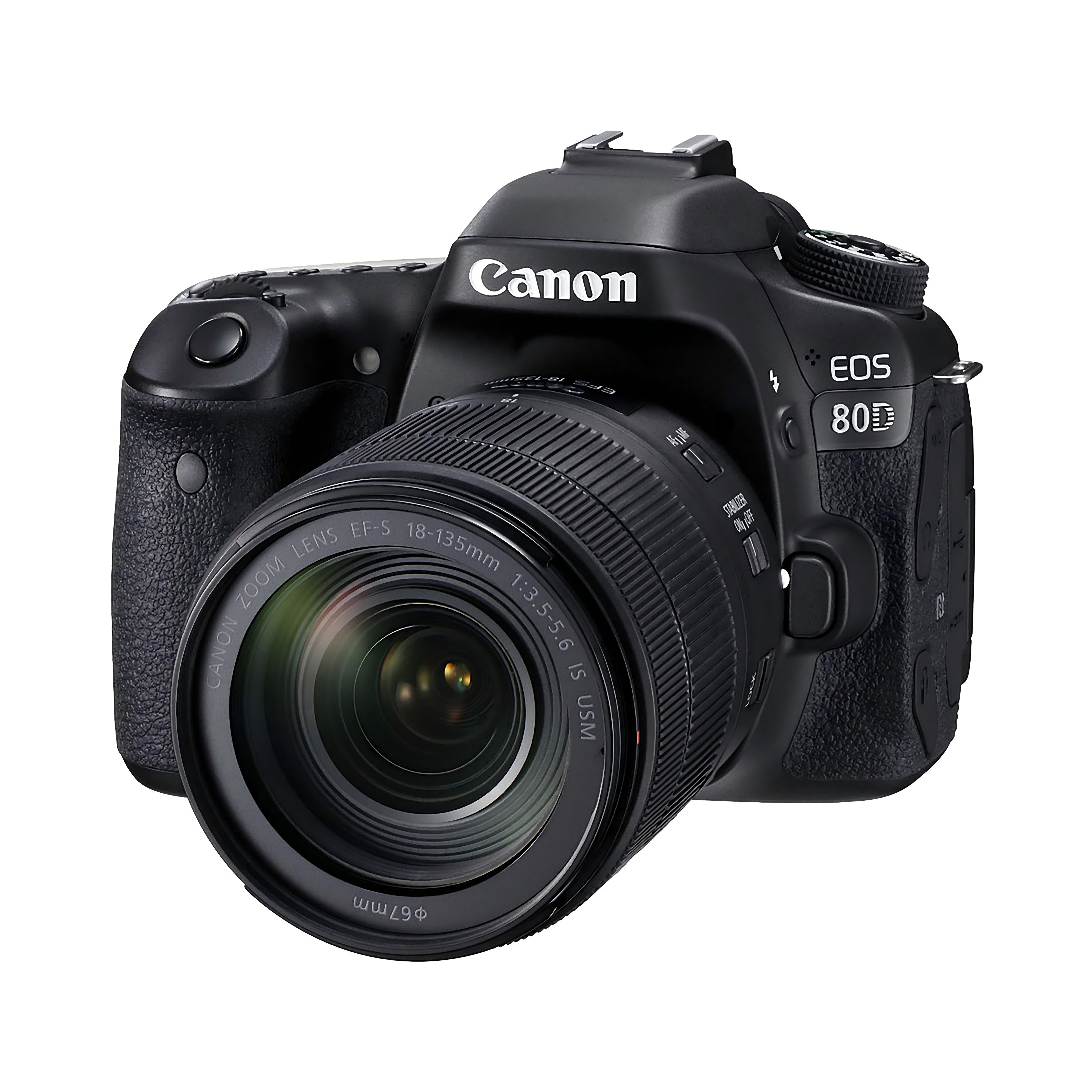 Canon EOS 80D Digitale Spiegelreflexcamera + EF-S 18-135mm f/3.5-5.6 IS USM Zoomlens zwart