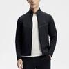 FILA Solid Color Fitness Stand Collar Knitted Jacket Men Jacket Deep-Black A11M411507F-BK