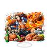 Stand Acrilico Grande Ornamenti Cartone Animato Pirata Luffy Sauron Espositore da Tavolo Spettacolo di Fumetti Vendita All'Ingrosso Consegna