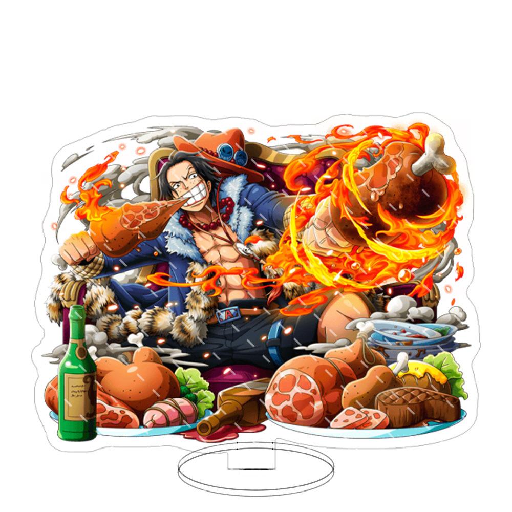 Stand Acrilico Grande Ornamenti Cartone Animato Pirata Luffy Sauron Espositore da Tavolo Spettacolo di Fumetti Vendita All'Ingrosso Consegna