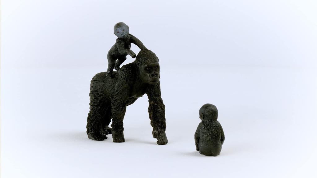 Schleich Wildlife Gorilla Family Figures for Ages 3 and Realistic Animal Toys 42601 Up,
