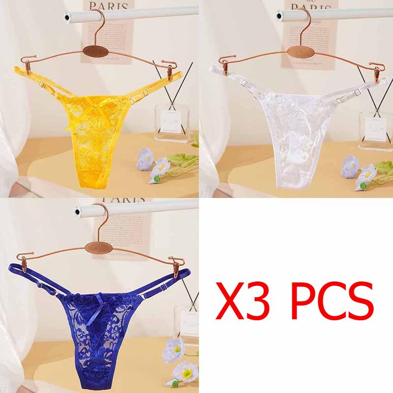Adjustable Lace Thongs Panties Women's Sexy Lace Underwear Ultra-thin Seamless Thong Underpants Lingerie