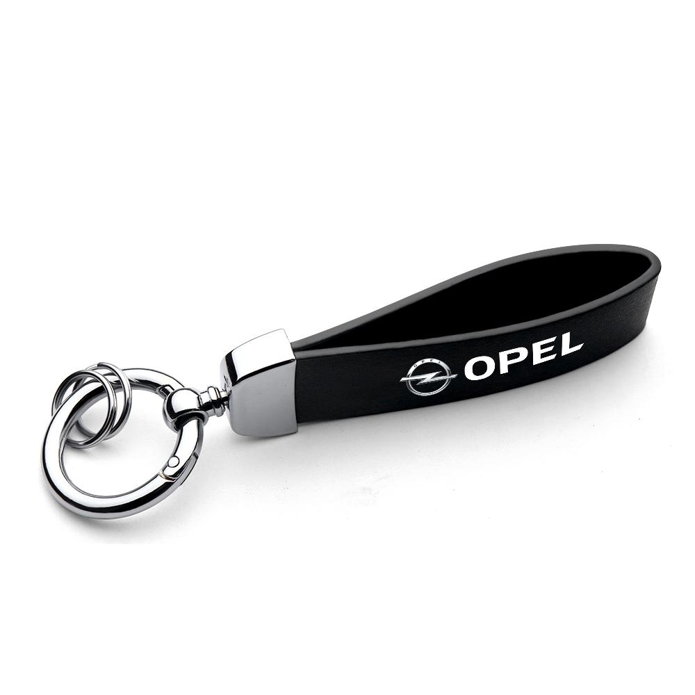 dajfhk1 1/2Pcs Car Styling Metal Leather Keychain Key Pendant Keyrings Gifts For Opel Mokka Corsa Meriva Zafira Astra J Car Wheel Hubcap