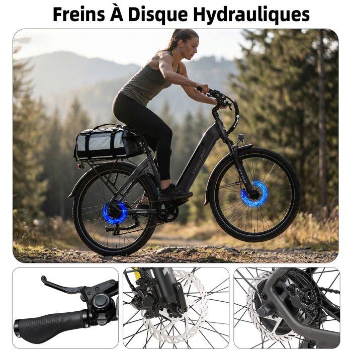 TTGO C5 Elektrische Fiets 27.5" - 250W Motor, Verwijderbare 48V 13.5Ah Batterij, 90-110km Actieradius, 7 Shimano Versnellingen-grijs