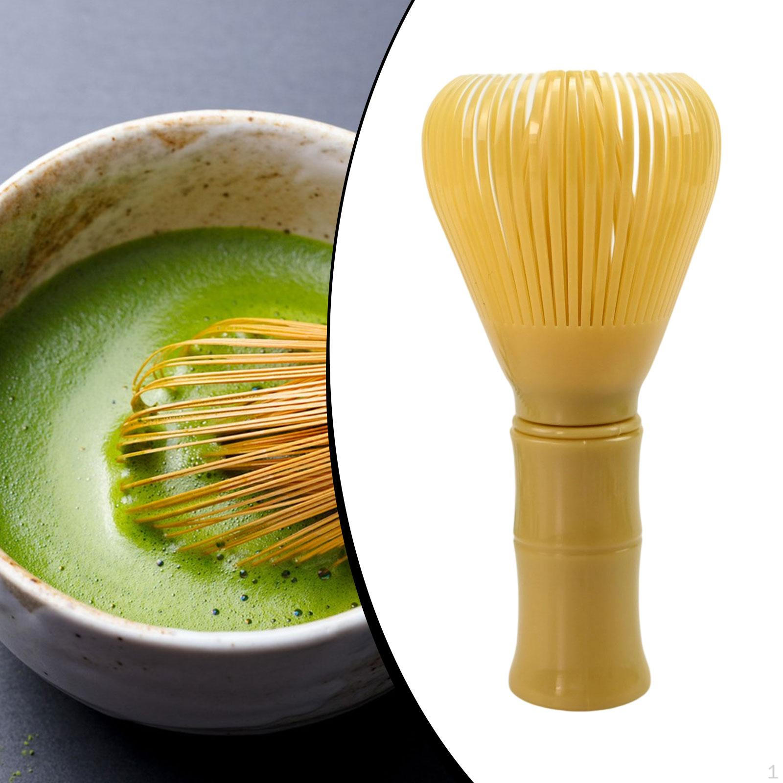 

Matcha Whisk Blender Easy to Clean Gift Tea Ceremony Utensils Making Supply Traditional жовтий
