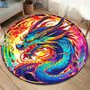 Ancient Dragon Round Area Rug,Carpet Rug for Living Room Bedroom Sofa Playroom Decor,Non-slip Floor Mat