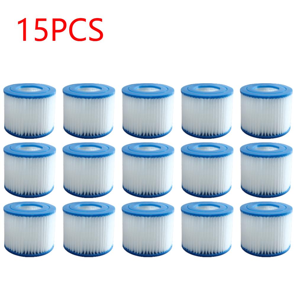 1-15pcs Type VI Spa Filter Cartridge Soft Rubber Ends Pool Filter Replacement Reusable Swimming Pool Filter for Swimming Pools