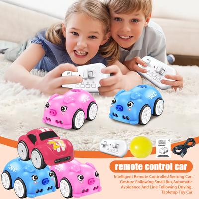 Intelligent Remote Controlled Sensing Car, Gesture Following Small Bus,Automatic Avoidance And Line Following Driving, Tabletop Toy Car