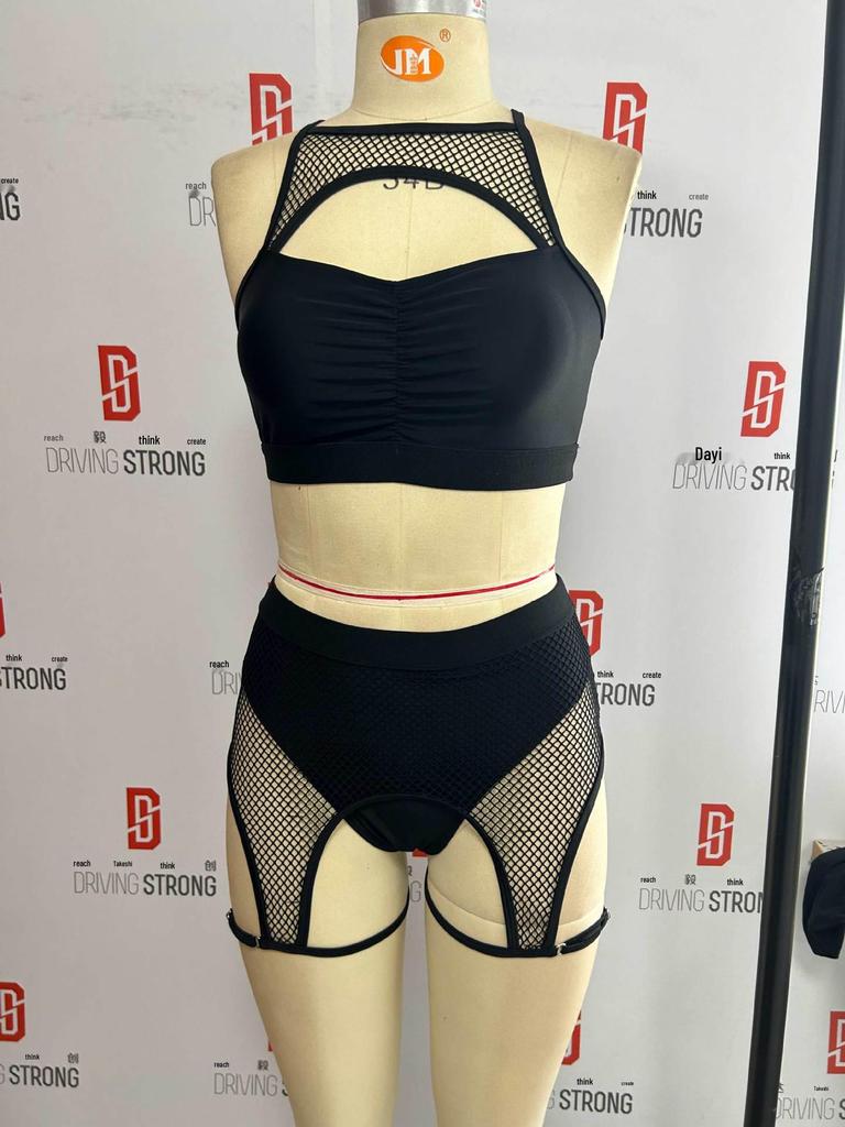 Top-Selling Hollow-Out Sexy Bikini Lingerie Set - Split Two-Piece Bra