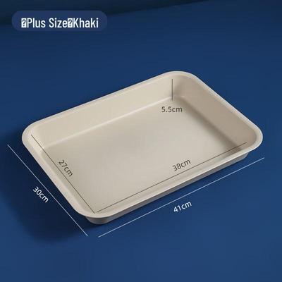 Abay Extra Large Khaki Deep Plastic Tea Cup Tray