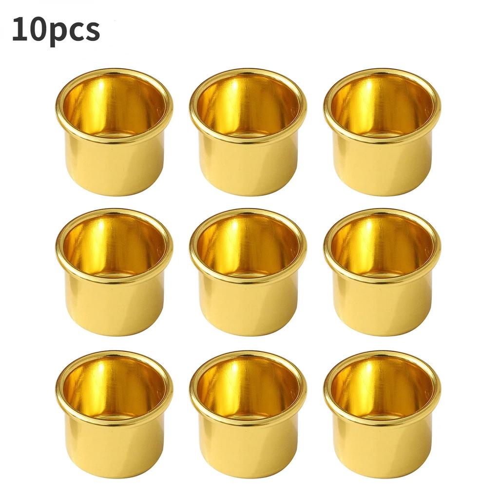 Kaufe 1/10 Stück Kerzenhalter Kerzenständer Tasse Kerzentropfschutz Hülle für Essen Weihnachten Hochzeiten Valentinstag Party Heimdeko zum Preis ab 3.31