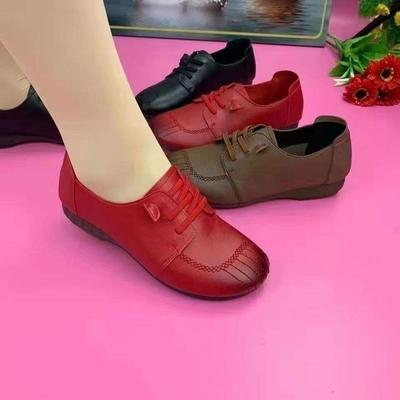 Spring and Autumn Single Shoes for Women 2025 Spring New Mother Shoes Soft Sole Soft Surface Non-slip Middle-aged and Elderly Single Shoes for Women