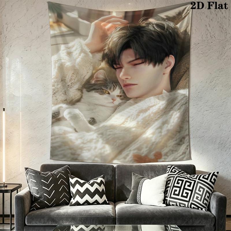 Zayne Wall Tapestry Aesthetic Wall Hanging Printed Fabric Blanket Decorative Tapestries for Bedroom Living Room Home Decor