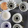 350 ml unregelmäßige Keramiktasse, goldener Griff, große Kapazität, Kaffeetasse für Paare, Frühstücks-Hafermilchtasse, nordische Teetasse für das Home Office