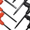 10-Piece Blackened T-Handle Hex & Torx Set with Iron Rack - Metric H2-H10, Imperial 3/32-3/8, Torx T7-T40