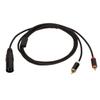 XLR Male To 2 RCA Cable HiFi Clear Signal Lossless XLR Y Splitter Cord for Mixer Active Speaker Microphone 2m   6.6ft