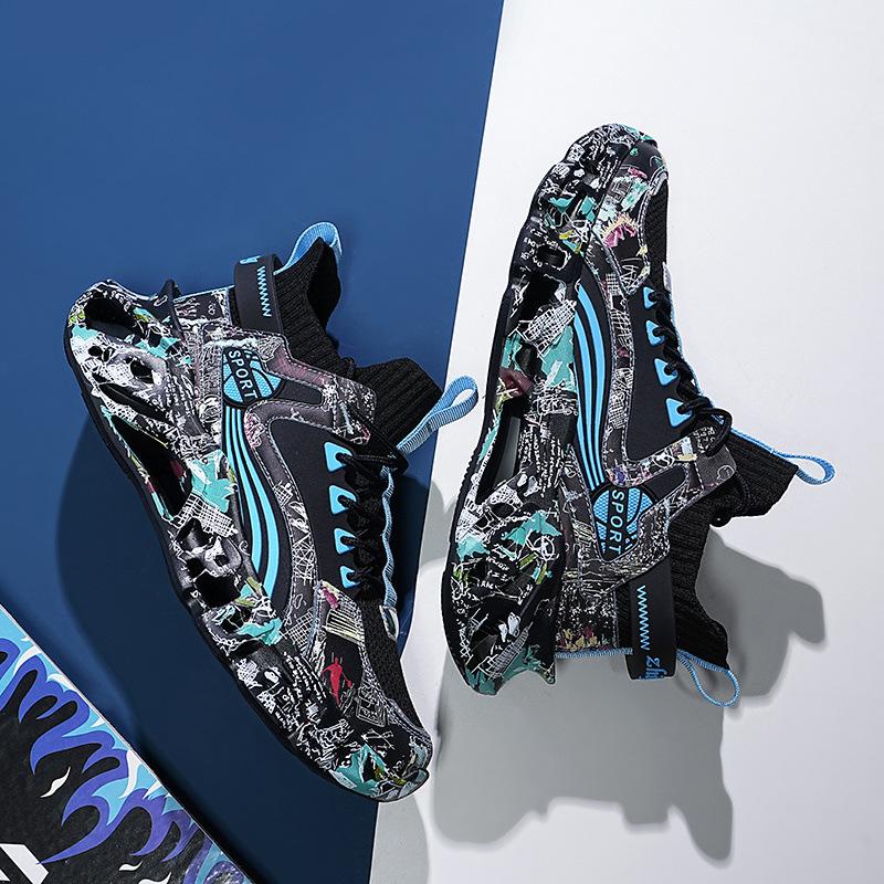 Men's shoes summer breathable 2025 new sports shoes men's mesh spring casual shoes lightweight shock-absorbing running shoes