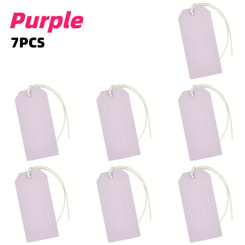 

7pcs PU Earring Display Stands Portable Jewelry Organizer Holders Thistle Design Jewelry Organizer Stylish Displaying Organizers