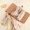 Multifunctional Foldable Mesh Makeup Bag: Large-Capacity, Detachable, Four-in-One Travel Organizer