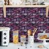 6pc/set 3D Retro Crystal Tile Stickers PVC Self-adhesive Waterproof Wall Stickers for Kitchen Bathroom Oilproof Art Wallpaper