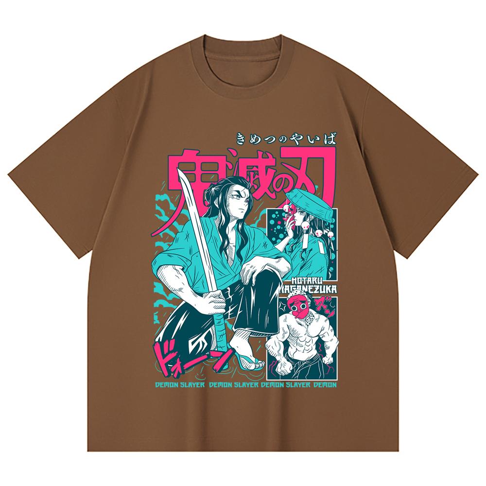 230 Gsm 100% Cotton Demon Slayer V94 Haganezuka Print Unisex Heavy Cotton T Shirt