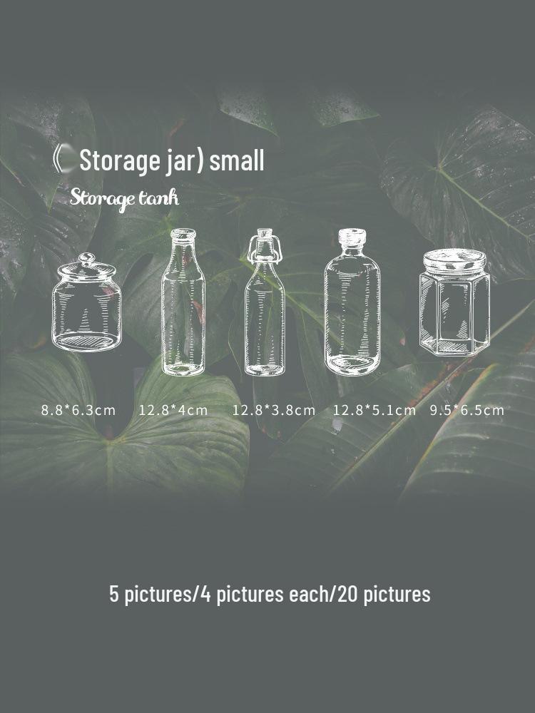 Handmade Transparent Bottle Embossing Film for Spring Plant Specimen Bookmarks