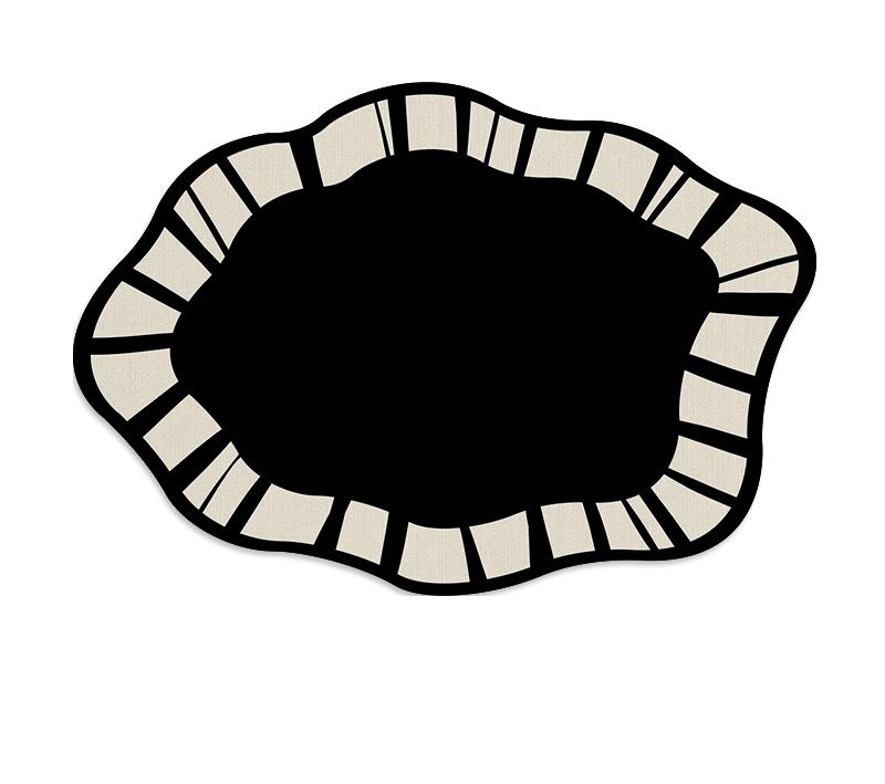 

Cream Style Carpets for Living Room Irregular Shapes Bedroom Decor Carpet Thick Plush cloakroom Rug Washable Non-slip Floor Mat 80*120cm
