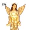 Waterproof Pathway Lighting Solar Powered Angel Remembrance Garden Light, Resin Blessing Fountain Statue with Cascading LED Warm Lights, Outdoor