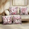 Pink Butterfly Pearl Pattern Home Decor Pillowcase Living Room Sofa Polyester Cushion Cover With Zipper