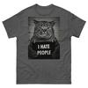 I Hate Peoples Cat Mood For Everyday Unisex Short Sleeved Funny Retro High Quality Printed Street Fashion Tshirts Tops