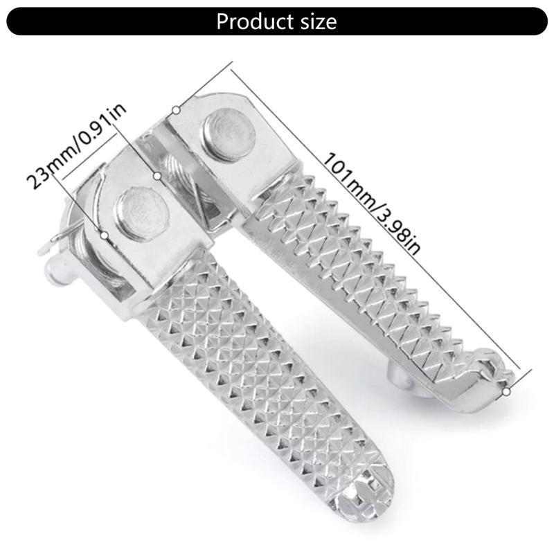 Heavy Duty Motorcycle Footrests Non Slip Platform Ergonomic Design Secure Grip Universal Fitment for Multiple Bike Models