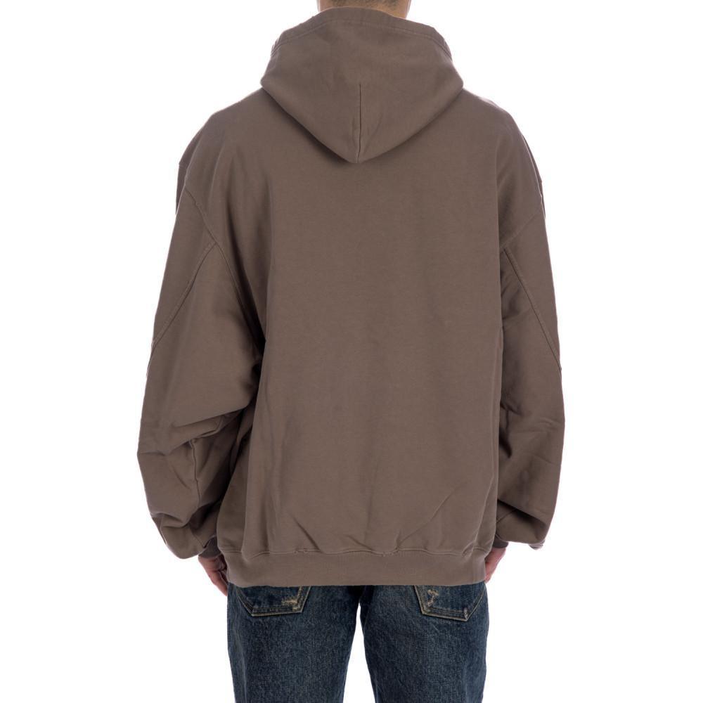 Balenciaga Boxy Logo Hoodie 'Taupe Black' Men's 729361TNVL27761