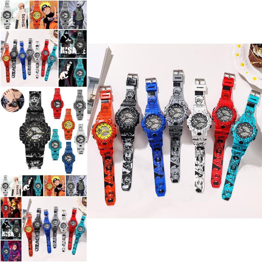 Naruto Spiral Night Light Alarm Clock Watch For Kids, Students, And Sports Enthusiasts