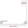 VidaXL Bâche 3x3 m Blanc Drap de Camping Protection Jardin Couverture Remorque 43839
