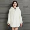 Womens Mid-Length Faux Fur Coat Hooded Thick Warm Winter Outerwear Plus Size Mink Jacket