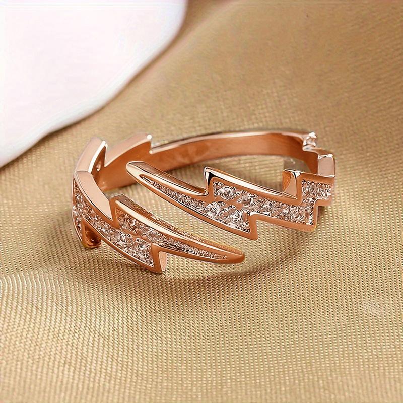 Open Lightning Niche Trend Ring Women, Personalized Street Style Accessories, Asian Chinese Frigid Style