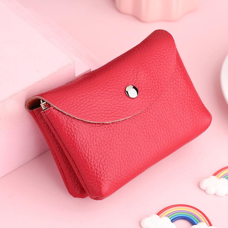 Leather Change Bag, Women's Coin Bag, Money Bag, Key Bag, First Layer Cowhide Small Wallet, Card Bag, Mini Soft Leather Small Bag.