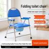 Folding Stainless Steel Toilet Chair for Elderly Home Use