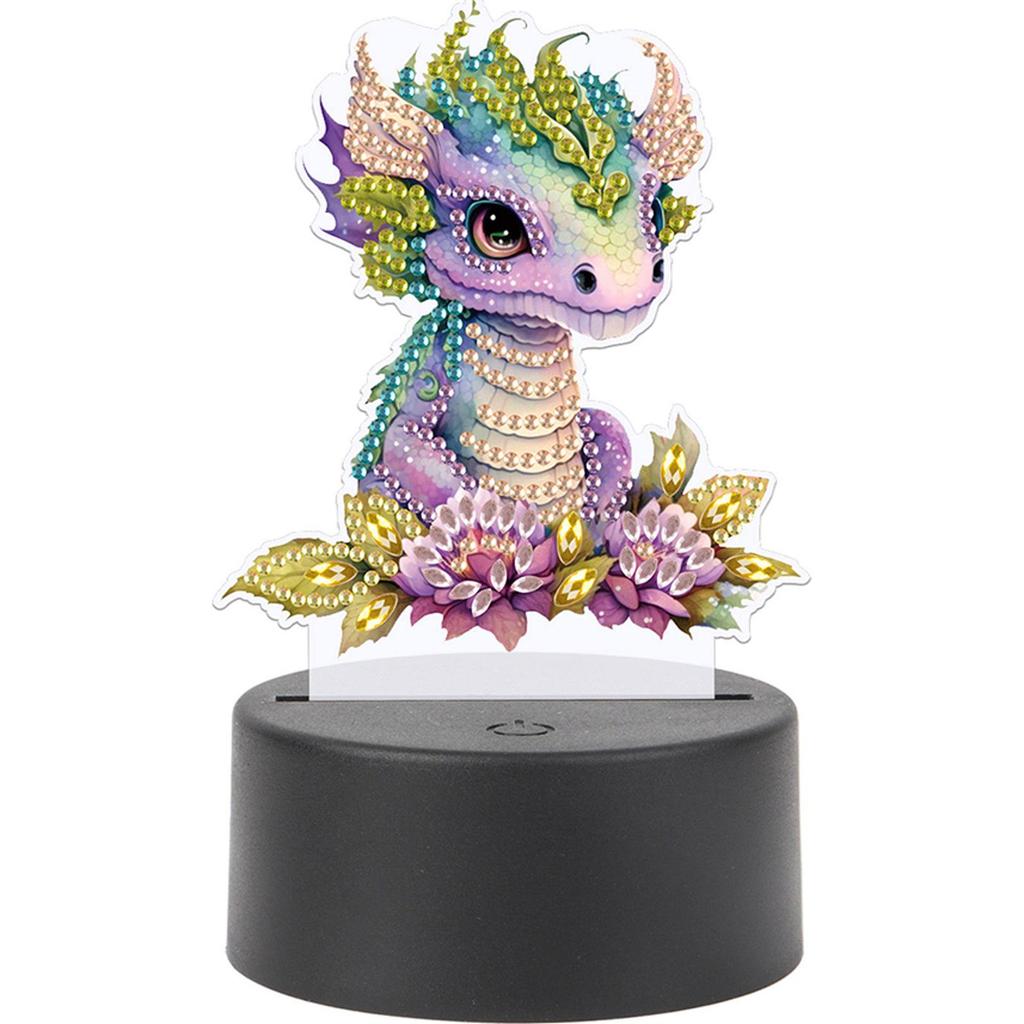 Acrylic Double Sided Diamond Painting LED Night Light Diamond Art Light Ornaments Rhinestones Night Lamp for Adults Beginners