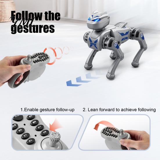 Educational Robot Dog Remote Control Toy, Voice Programmable Smart Electric Interactive STEM Toy RC Mechanical Puppy for Toddlers Boys Girls Robotic