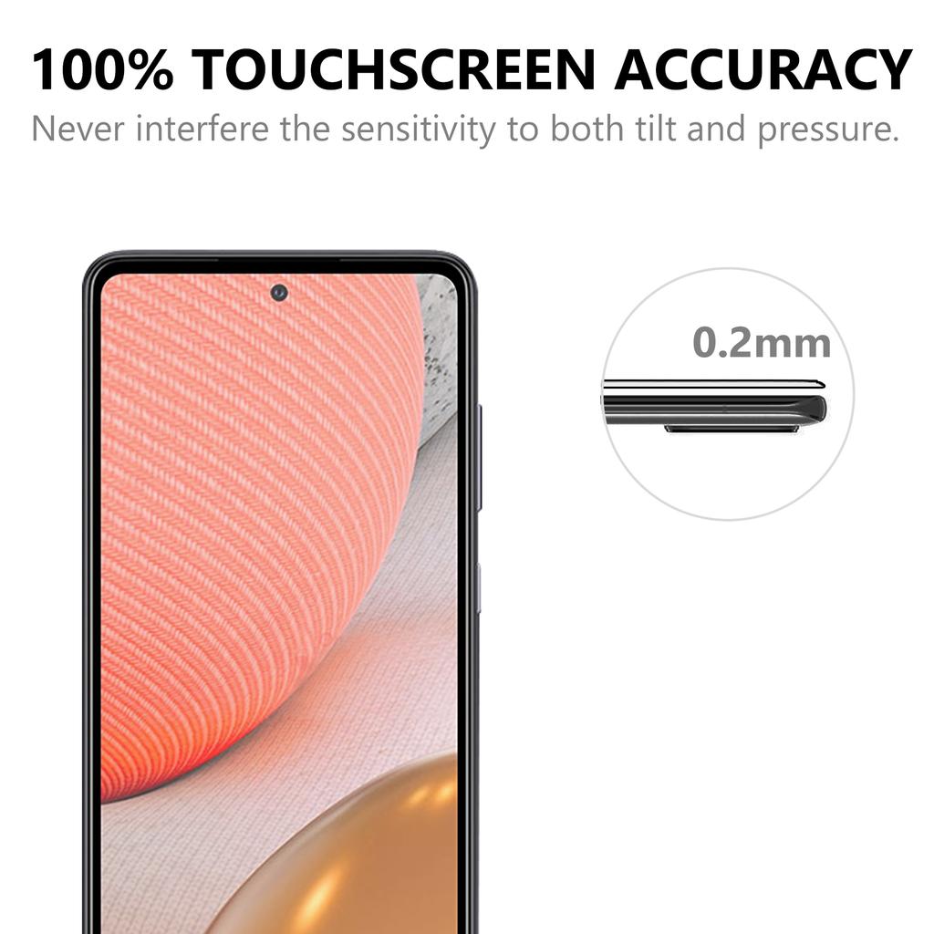 Tempered Glass Screen Protector Film Black Edges for Samsung Galaxy A72 5G [Complete Covering] [Full Glue]