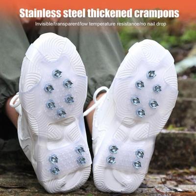 1 Paire de Crampons à Chaussures avec 10 Dents en Acier Inoxydable Couvre-Chaussures Antidérapants