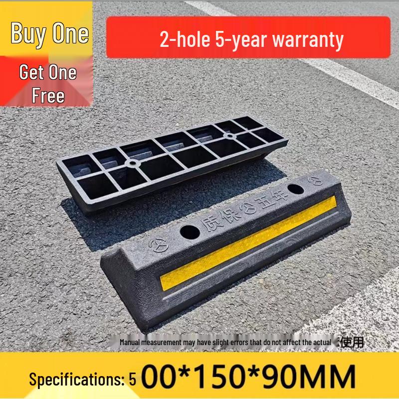 Rubber and Plastic Wheel Chock & Bollard: Car Stop, Anti-Collision Block, Curb Ramp, Parking Lot Vehicle Stopper