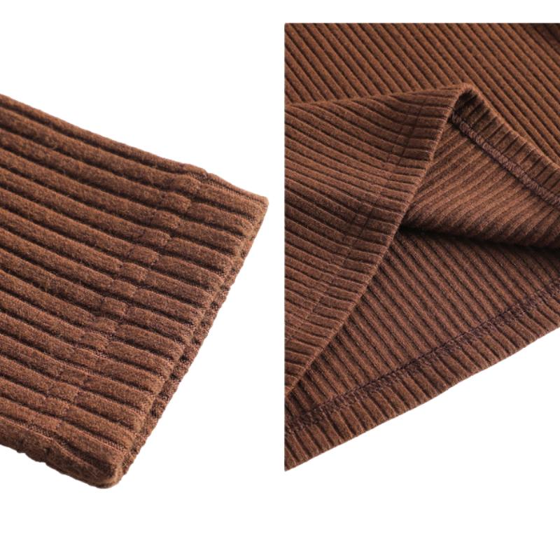 Dámský svetr s polovičním rolákem Podzimní pruhovaný top Dámské jednobarevné pulovry Dlouhý rukáv Teplé dámské oblečení