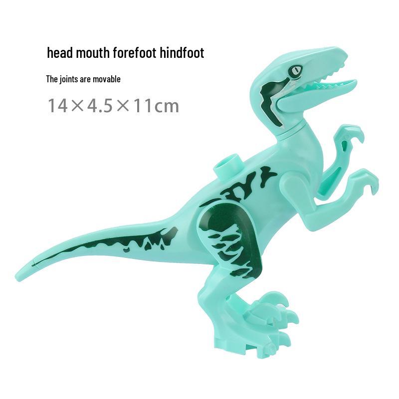 Large Dinosaur Building Blocks: Transforming T-Rex, Pterodactyl, Dilophosaurus & Velociraptor Scene Accessories Set