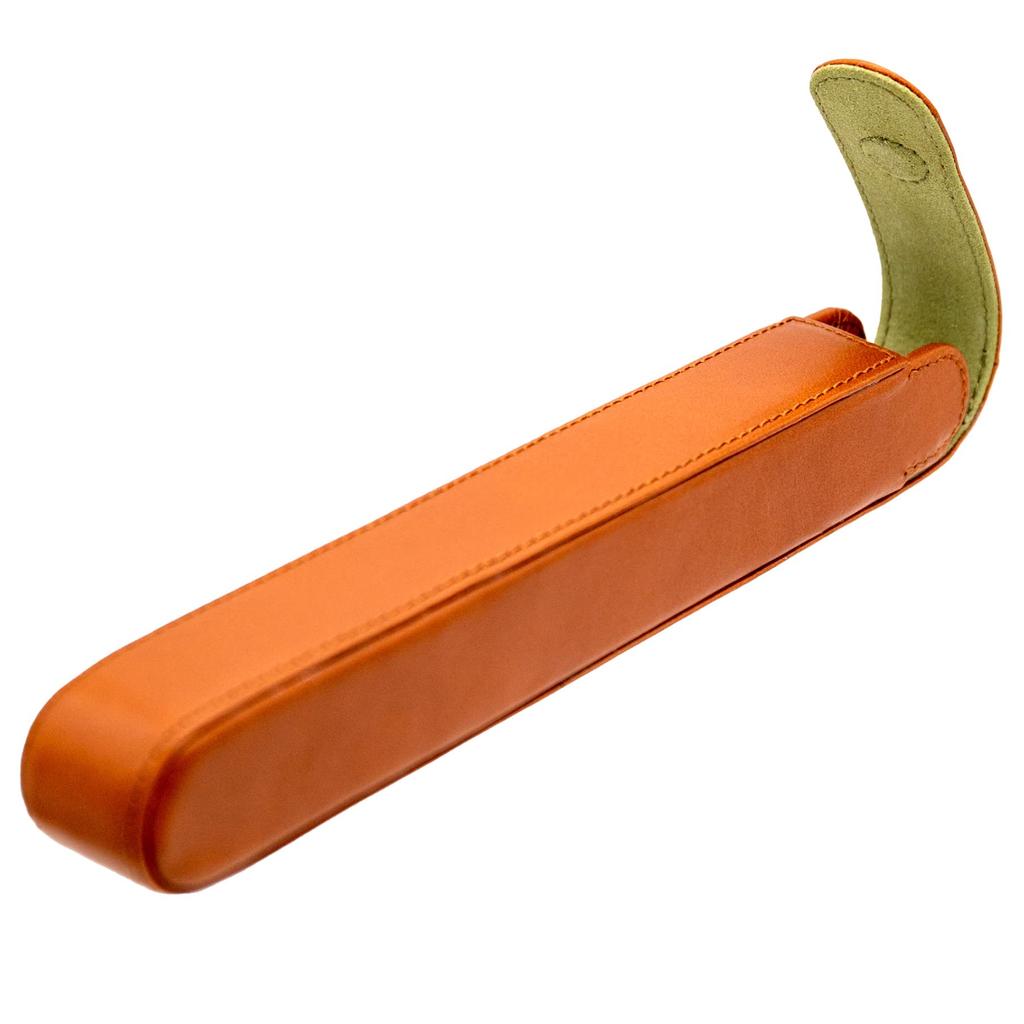 Luddite Pencil Vachetta for 1 Brown Writer's Case, Long, Leather, Pen,